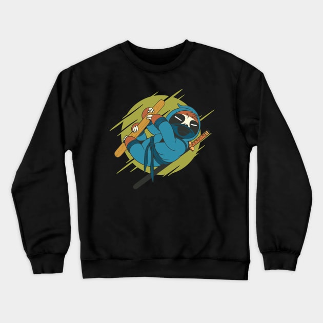 Ninja disguise funny animal cartoons Crewneck Sweatshirt by Midoart